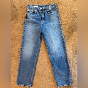Zara Women's Straight Leg Blue Jeans